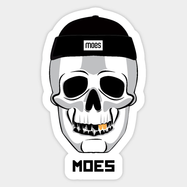 Skeleton Moes Sticker by moeslee